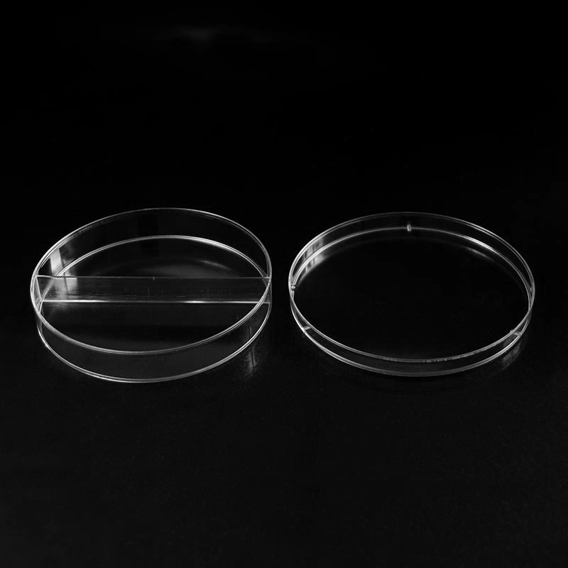 2 Compartments Vented Petri Dishes Round 90x15mm